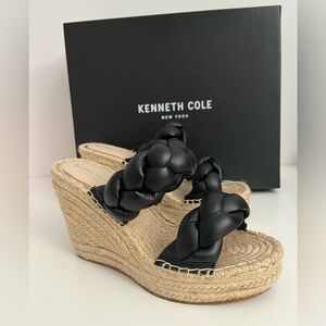 Kenneth Cole Olivia Braid Espadrille Wedge Sandals - Size 6